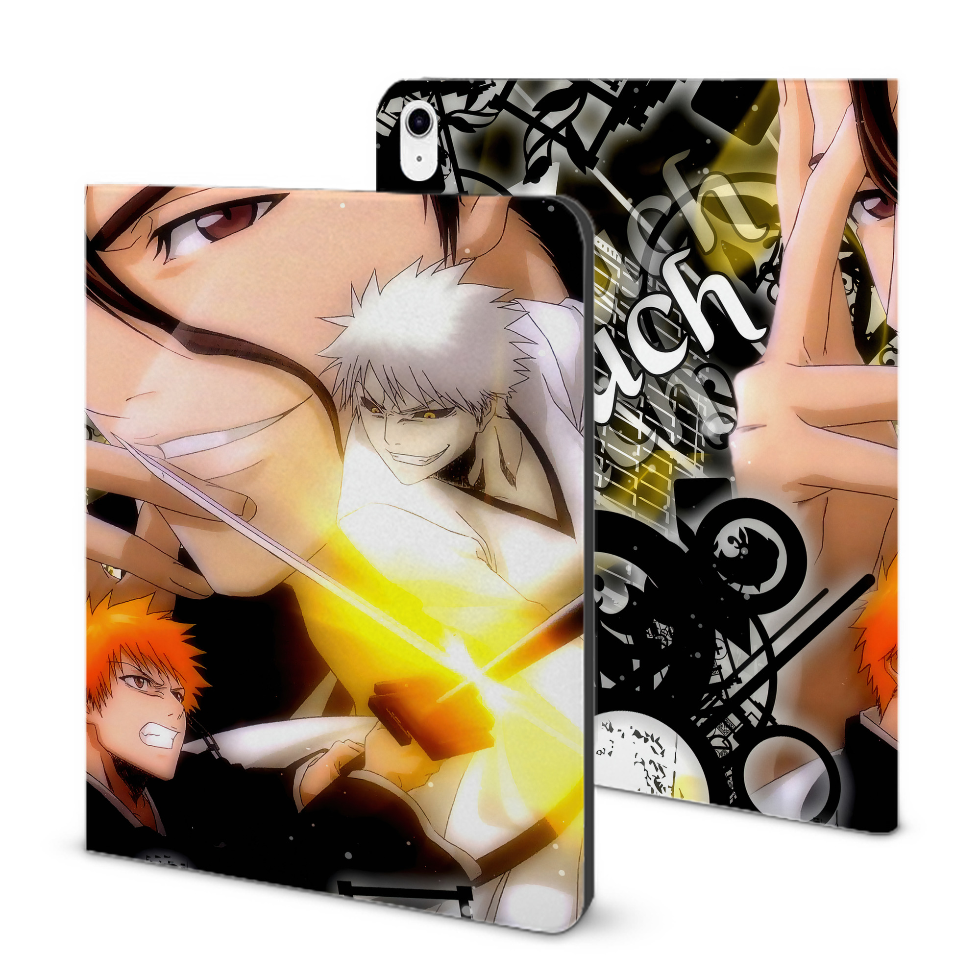 （画像用） ブリーチ BLEACH IPad ケース ブック型 PUレザー TPU 耐衝撃 軽量 薄型 ペン収納なし 全面保護 IPad 各モデル対応